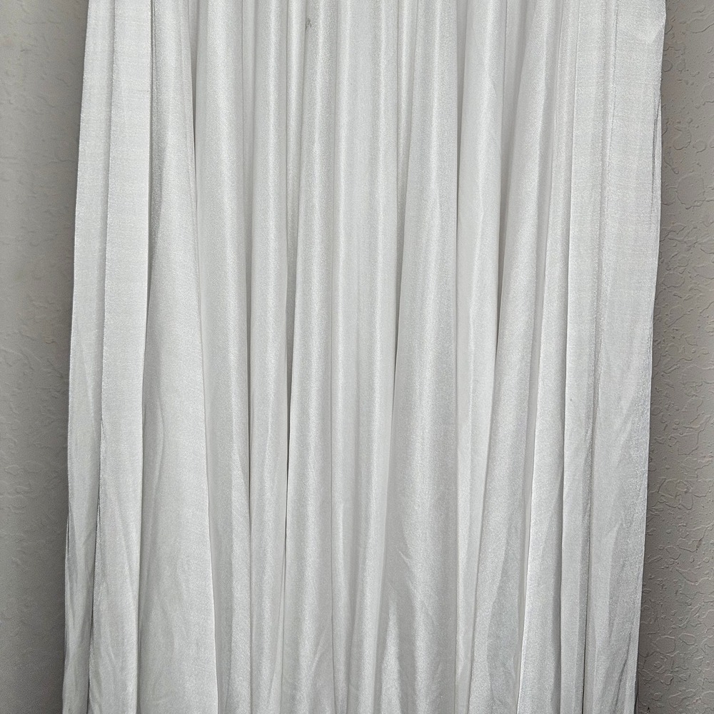 Capezio Plus White Liturgical Skirt Women 1X Maxi Praise Dance Shimmer NEW - Picture 2 of 7